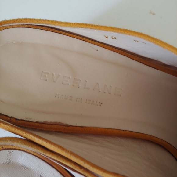 Everlane The Day Heel Mule Slip On Shoes Yellow Suede Size 8.5 - Picture 13 of 15